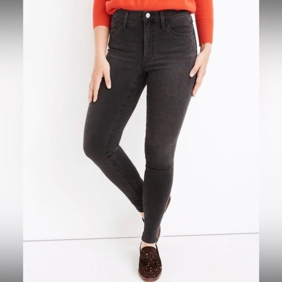 Madewell Denim - Madewell Womens Curvy High Rise Skinny Gray Denim Jeans Size 29 Petite Casual